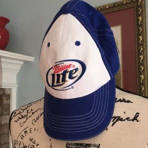 MILLER LITE BEER VELCRO BASEBALL HAT